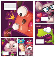 Зшитий 12 арк. # ЦІНА ЗА УП. 25ШТ кол.обкладинка, ТМ Тетрада, Україна (200шт)