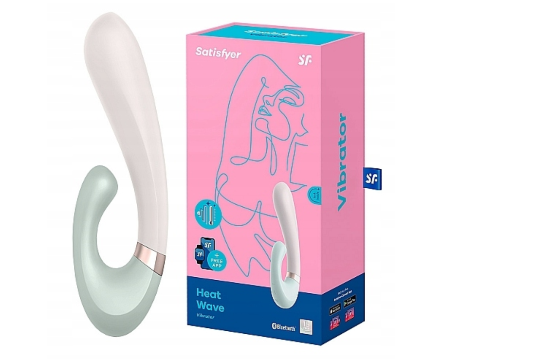 Багатофункціональний вібратор - кролик Satisfyer HEAT WAVE VIBRATOR білий з підігрівом сумісний із додатком