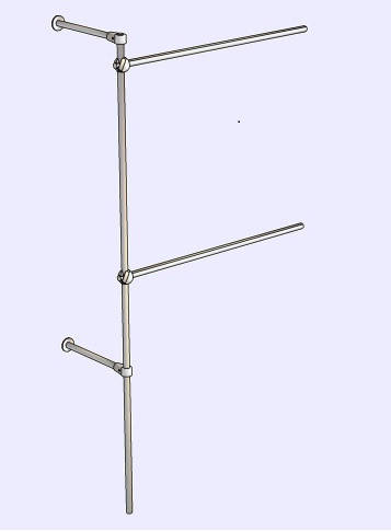 Вешалка из трубы хром, цена 750 грн — Prom.ua (ID#331847687)