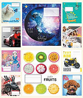 Зшитий 12 арк. = ЦІНА ЗА УП. 25ШТ кол.обкладинка, ТМ Тетрада, Україна (200шт)