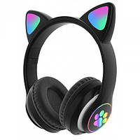 Бездротові навушники з котячими вушками та RGB-підсвіткою Cat STN-28 Чорні