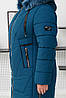 Батальна зимова тепла жіноча куртка пуховик на тінсулейті з хутром., фото 2