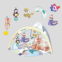 Развивающий коврик для детей от 1 года (младенцев) универсальный с дугами A1 (BabyMat-2M)