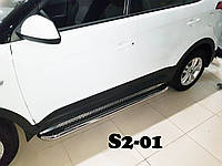 Hyundai Creta 14+ боковые пороги подножки площадки на для Хендай Крета Hyundai Creta 14+ d51х1,6мм 3