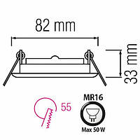 Світильник-спот KAMELYA золотий HOROZ ELECTRIC 015-025-0050-010