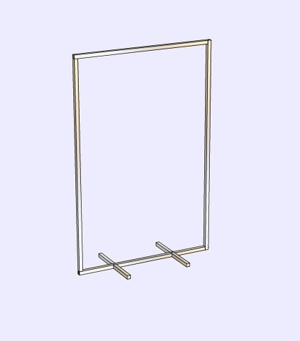 Вішалка з квадратної хромованої труби 25х25