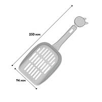 Совок для прибирання за собакою кішкою Taotaopets Gray шт., фото 5