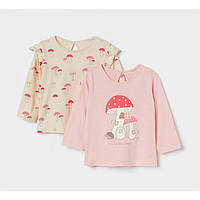 Набір дитячих кофт лонгслівів H&M на дівчинку р.98 - 2-3 роки