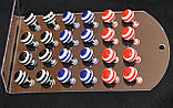 Сережки "Смугасті кульки"", чорні , пластик (55/25) (ціна за 1шт. +30 грн), фото 8