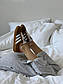 Чоловічі кросівки Adidas Gazelle x Gucci Caramel (коричневі) низькі стильні кроси шкіра карамель AS024, фото 3