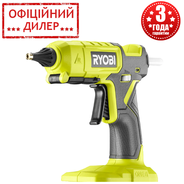 Пистолет Клеевой Аккумуляторный Ryobi RGL18-0 (11 / 12 Мм, 200 / 130 ...