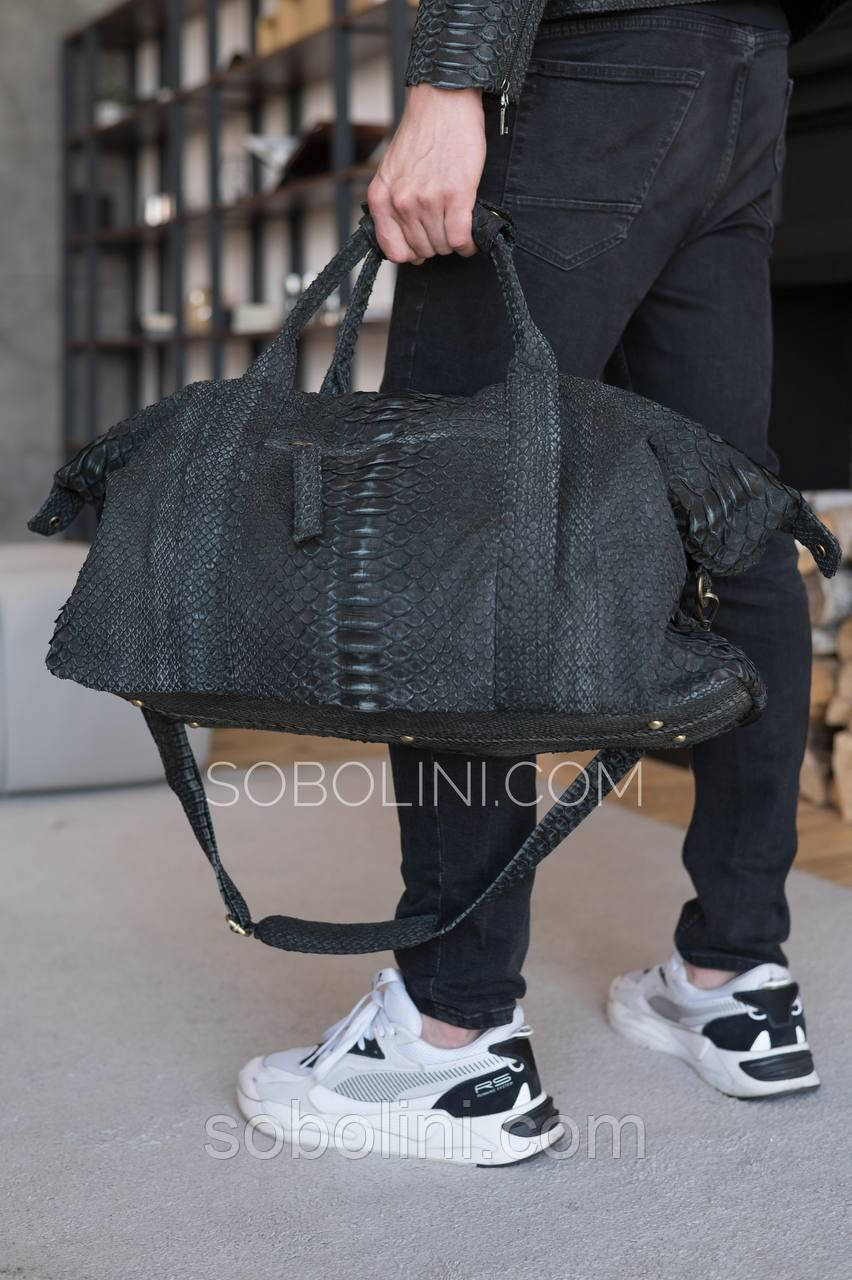 Сумка дорожня зі шкіри пітона, фото 1