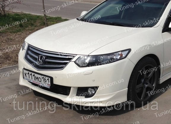 Реснички Хонда Аккорд 8 дорестайлинг (накладки на передние фары Honda Accord 8 дорестайлинг) - фото 8 - id-p38714106