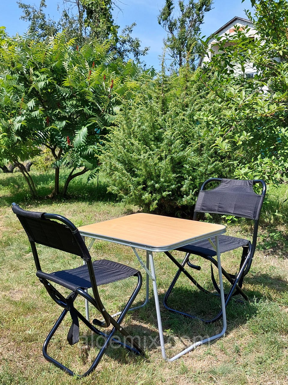Купити складний набір меблів для пікніка "Кріпиш О1+2ч+" комплект стільця та стіл для відпочинку, кемпінгу, риболовлі