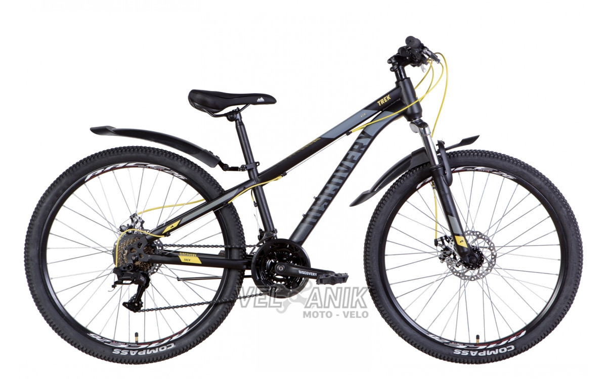 Велосипед 26" Discovery TREK AM DD (рама 18") чорно-жовтий мат