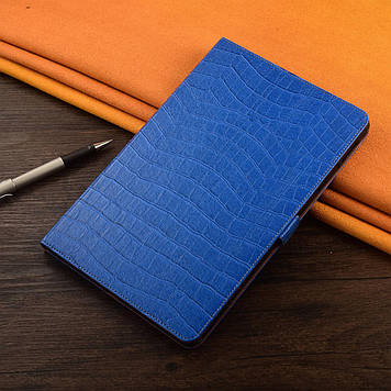Чохол для Galaxy Tab A7 Lite 8.7" з натуральної шкіри протиударний вологостійкий книжка з підставкою "ALPINEX" Синій
