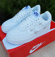 Nike Air Force 1 LX кожаные кроссовки мужские белые Найк Форс низкие