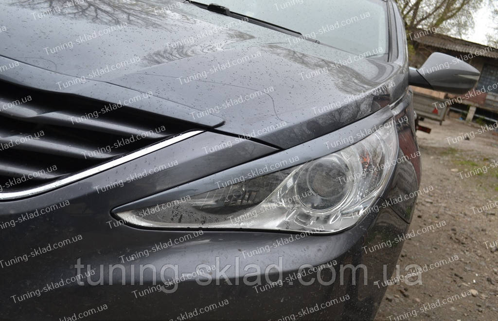 Вії Hyundai Sonata YF 6 (накладки на передні фари Хендай Соната 6 YF), фото 1