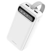 УМБ 30000mAh Power Bank BOROFONE BJ14B White + фонарь FS, код: 7846634