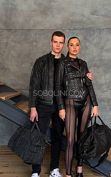 Модний одяг для двох з натуральної шкіри крокодилів