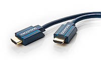 Кабель монітора-сигнальний ClickTronic HDMI M M 5.0m HS+HEC+ARC 4K60Hz D8.0mmCasual синій (7 VA, код: 7453698