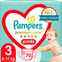 Подгузники Pampers Premium Care Pants Midi Размер 3 (6-11 кг), 70 шт (8001090759955) - Топ Продаж!