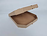 Коробка упаковка для Піци бура 26см(100 шт)(260х260х30), фото 2