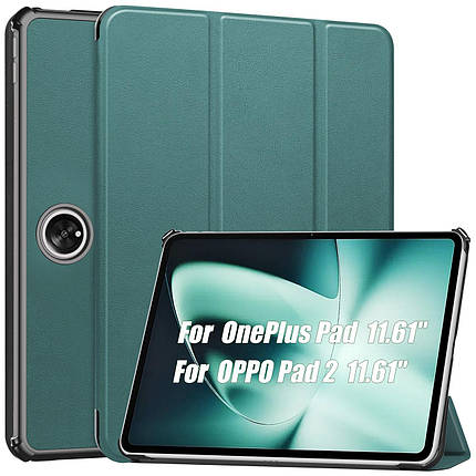 Шкіряний чохол книжка Crazy Horse на планшет OPPO Pad 2 (11.61") / зелений, фото 1