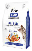 Гипоаллергенный корм для котят с лососем Brit Care Cat GF Kitten 2 кг