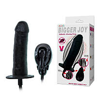 Inflateable Vibrating Dong, Black, 15,5cm