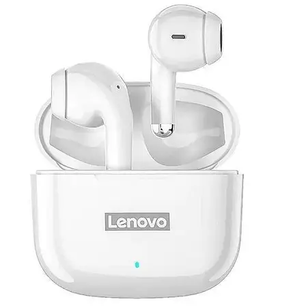 Оригінальні навушники Lenovo LP40 PRO, Bluetooth 5.1, до 20 годин автономності, захист IPX5 (White), фото 1