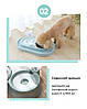 Миска для котів та собак Semi Animal bowl 16*31*22 см, Blue з автоматичною напувалкою 500 мл, фото 4