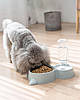 Миска для котів та собак Semi Animal bowl 16*31*22 см, Blue з автоматичною напувалкою 500 мл, фото 6