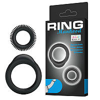 Ерекційні кільця - Ring Manhood Black, 2 шт.