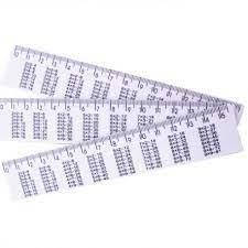 Лінійка пласт. з таблицею множення 15 см