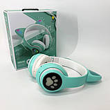 Дитячі аудіо навушники CAT STN-28 зелені, Бездротові навушники cat ear, Навушники для SO-832 дітей бездротові, фото 2