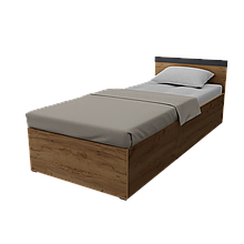 Ліжко односпальне без вкладу в спальню з ЛДСП Сімпл 800 Неман