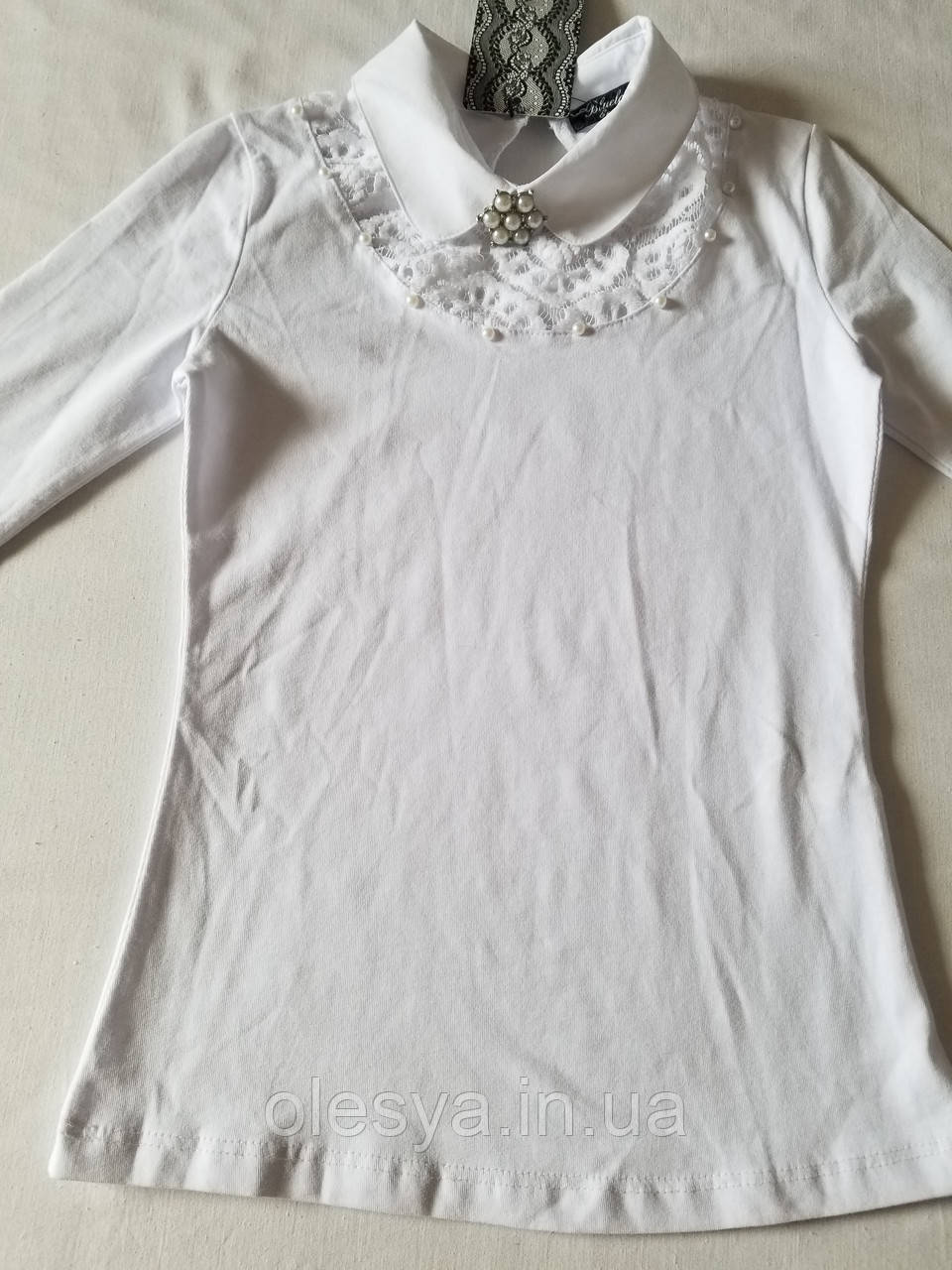 Ошатний шкільний гольф на дівчинку Колір Білий Розміри 140 152, фото 1