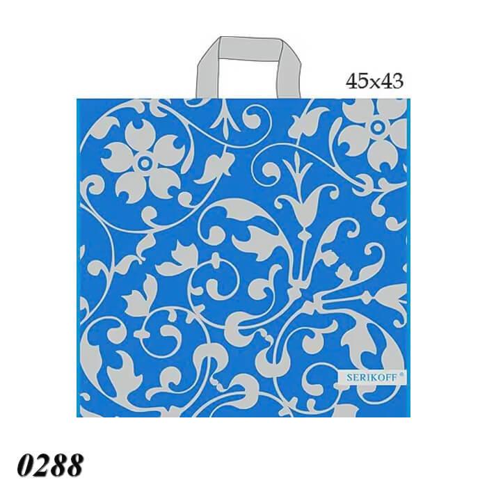 Пакет Serikoff Візерунок блакитний 45х43 см (25шт), фото 1