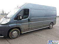 Citroen Jumper 07+ боковые пороги подножки труба на для Ситроен Джампер Citroen Jumper 07+ кор база 3