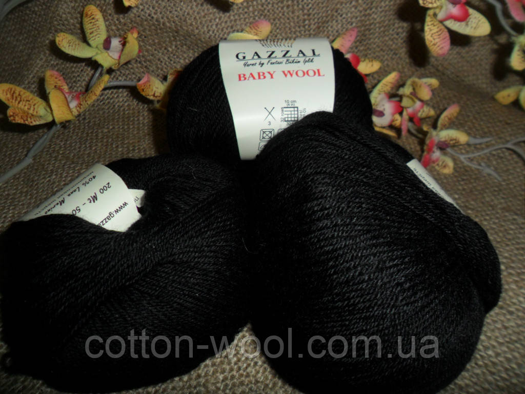 Gazzal Baby wool (Газзал бебі Вул) 803 чорний