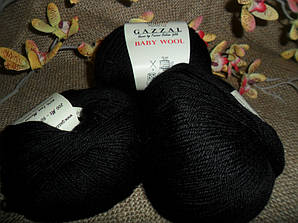 Gazzal Baby wool (Газзал бебі Вул) 803 чорний