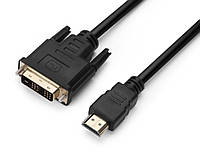 Кабель Prologix Premium HDMI - DVI-D 1,8 м Single Link 18+1 (PR-HDMI-DVI-P-01-30-18m) чорний
