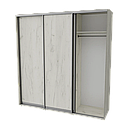 Шафа купе у передпокій, вітальню, спальню з ЛДСП Сімпл 2100 Неман, фото 2