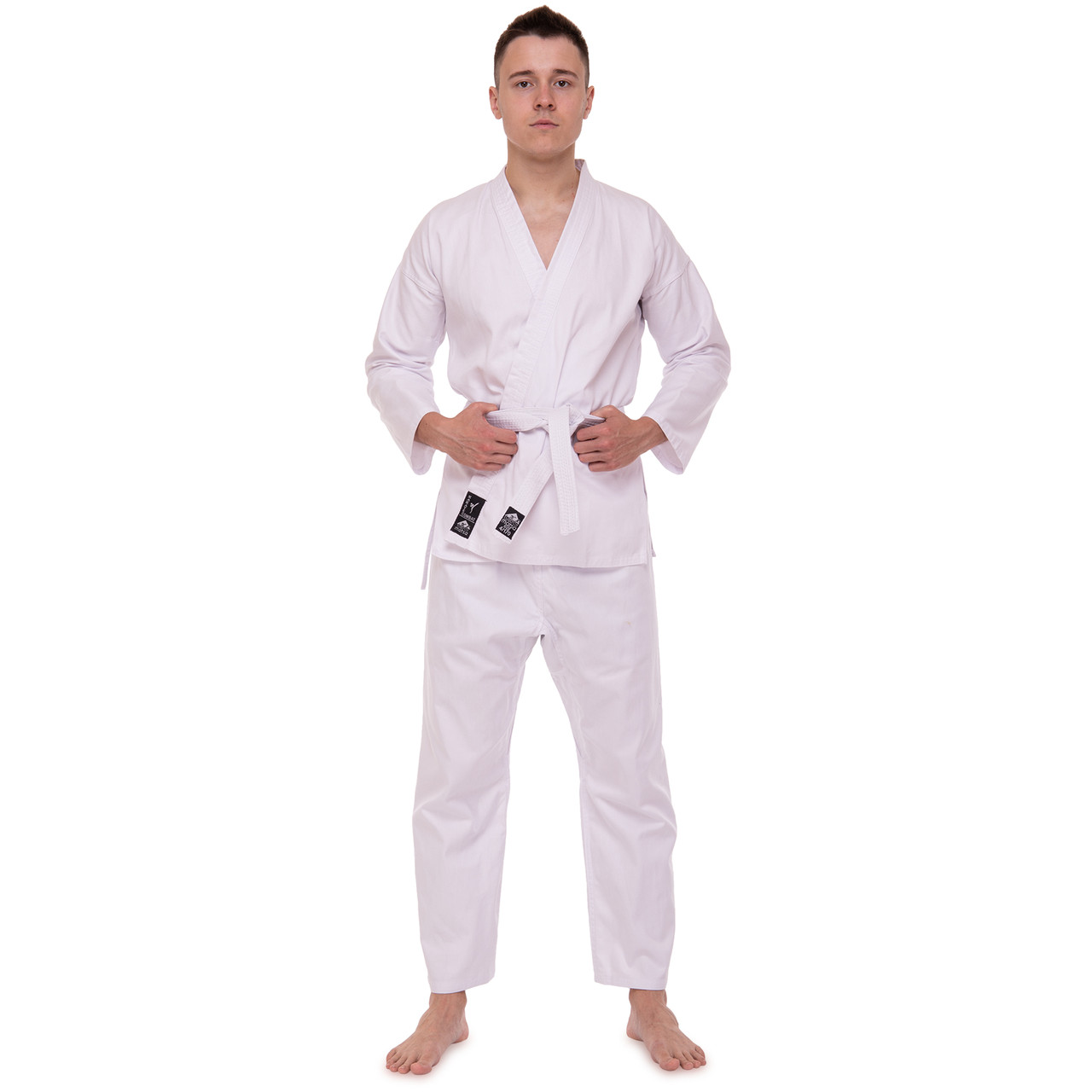 Кімоно карате MA-0016 Matsa бавовна щільність 240г/м2 білe, фото 1