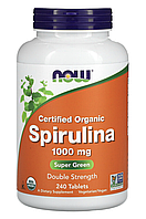 Organic Spirulina 1000 мг - 240 таблеток - NOW Foods (Органическая Спирулина Нау Фудс)