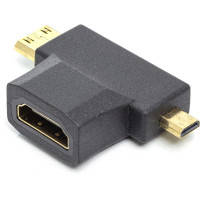 Переходник HDMI (F) to mini HDMI (M) \/ micro HDMI (M) PowerPlant (CA912056)