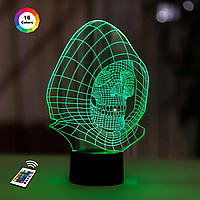 3D светильник ночник с пультом  "Череп 9" 3DTOYSLAMP