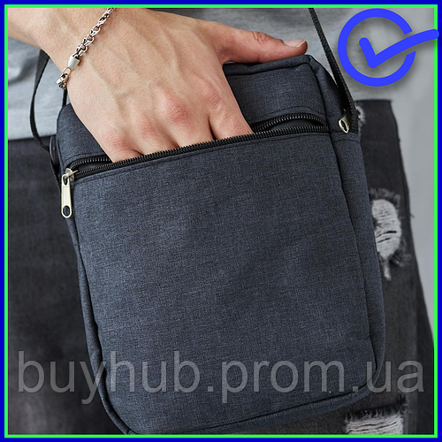 Маленькие мужские сумки через плечо Nike темный мелажн с белым лого ...