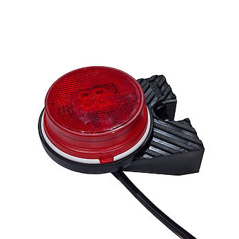 Ліхтар габаритний Fristom FT-060 L C+K LED лівий червоний зі світловідбивачем кронштейном і проводом, фото 2